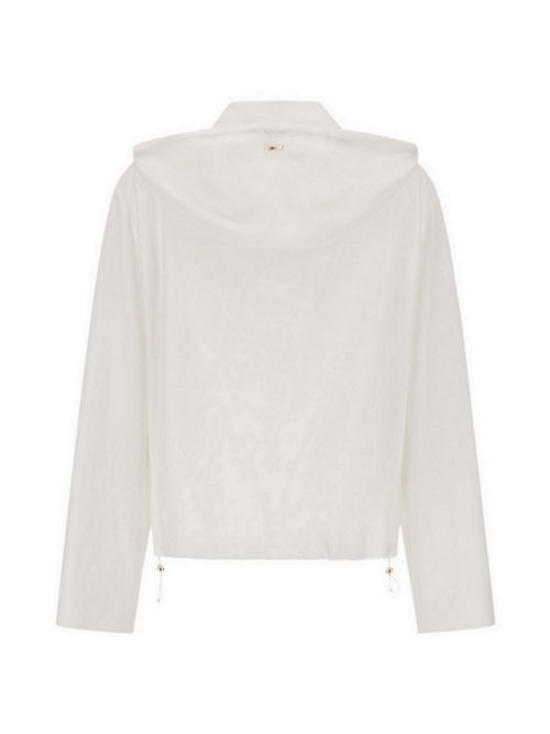 bomber donna in lino e viscosa bianco Herno | GI000392D1000