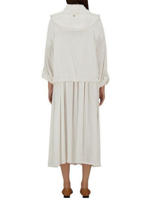 bomber donna in lino e viscosa bianco Herno | GI000392D1000