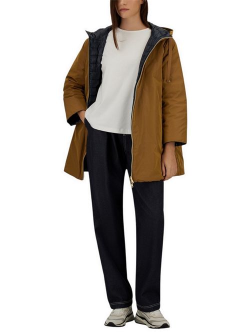 parka donna reversibile beige e blu Herno | PI002221D2192