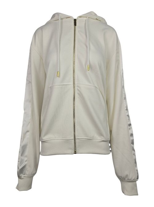 felpa donna in modal con dettagli raso bianco Hinnominate | HMABW02400-TMTM0017BI02