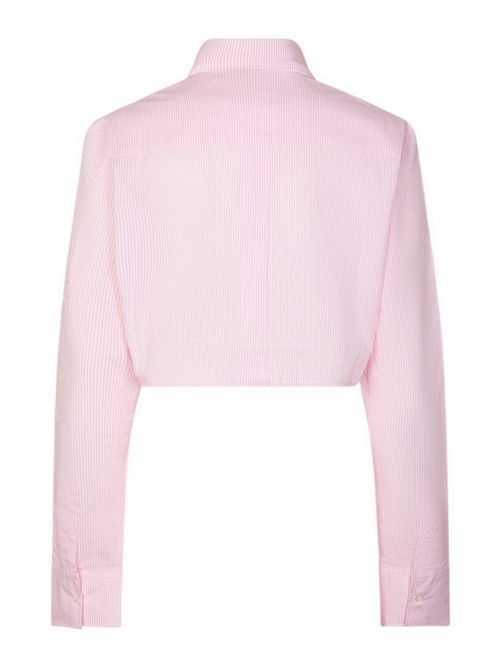 camicia donna cropped a righe bianco/ rosa Hinnominate | HMABW02586-TMTL0025RO06