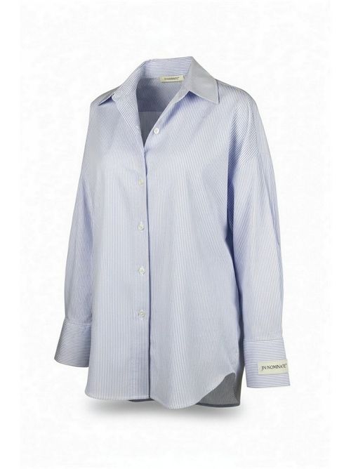 camicia donna over a righe azzurro/ bianco Hinnominate | HMABW02594-TMTL0025BL02