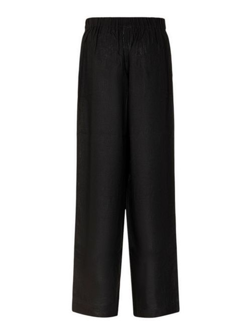pantalone donna largo in lino nero Hinnominate | HMABW02641-PTTS0274NE01