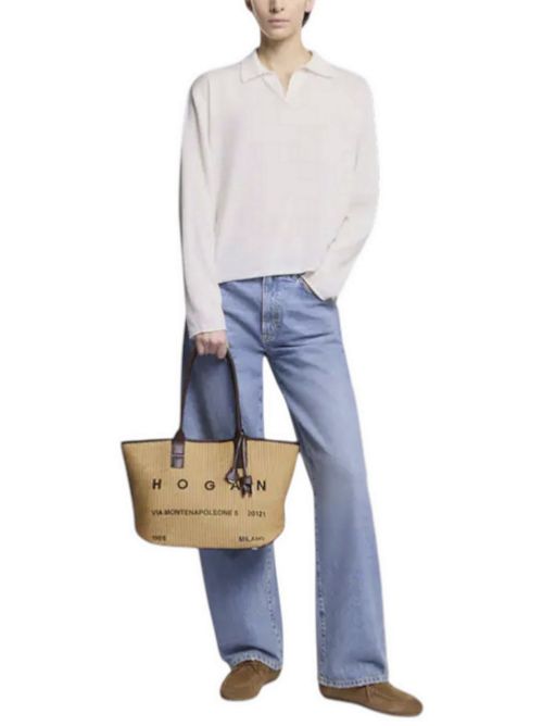 Borsa donna Hogan Address PiccolaMarrone Avorio Hogan | KBW01TA3200UYI7E06