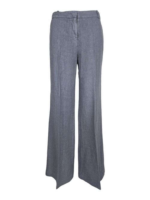 Women's wide-leg light blue linen pants Kiltie | ANDREA-T4502741