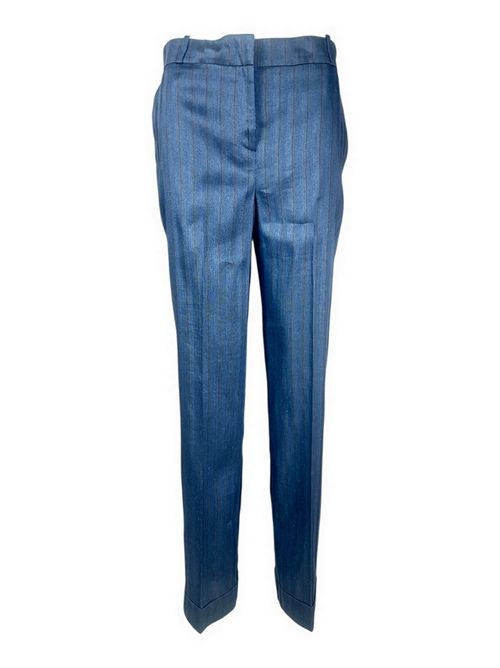 pantalone donna gessato aviazione e marrone Kiltie | ANDREW-T5110753