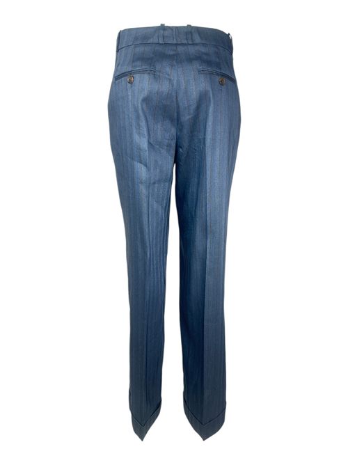 pantalone donna gessato aviazione e marrone Kiltie | ANDREW-T5110753