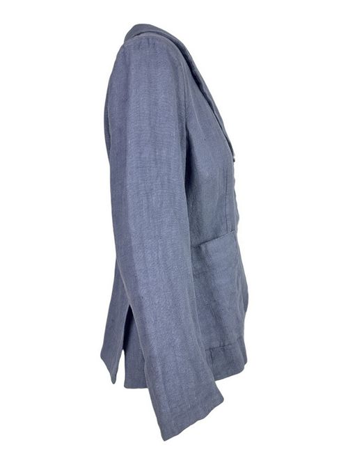 giacca donna corta in lino azzurro Kiltie | LIN-T4502741