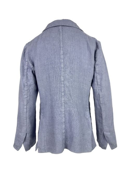 giacca donna corta in lino azzurro Kiltie | LIN-T4502741