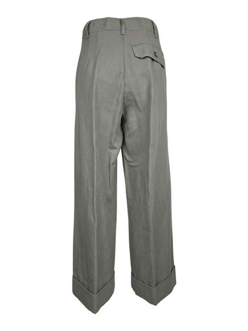 pantalone donna cropped in drill di cotone grigio Kiltie | SPENCER-T5107610