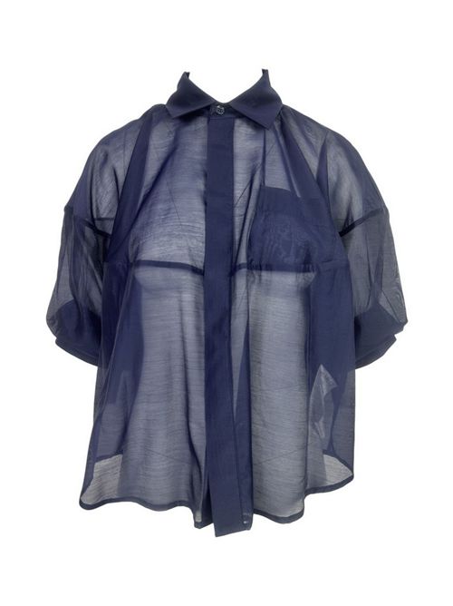 camicia donna con manica ampia blu MEIMEIJ | E6/I/M6EF13888