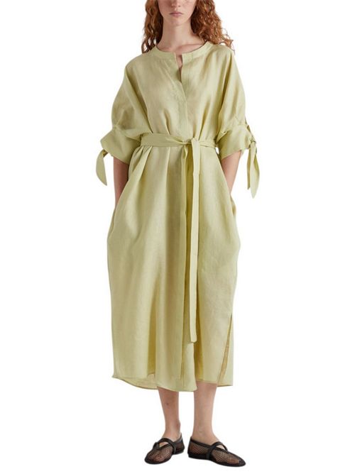 abito donna in lino lime MEIMEIJ | E6/I/M6EN03877