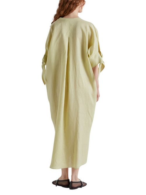 abito donna in lino lime MEIMEIJ | E6/I/M6EN03877