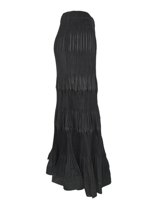 gonna donna con plisset e balze nero MEIMEIJ | E6/I/M6EY05100