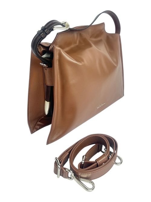 borsa donna trinity media in pelle liscia marrone Orciani | B02231-JUNGLECOCOA