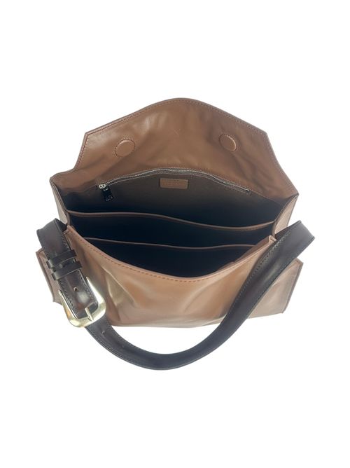 borsa donna trinity media in pelle liscia marrone Orciani | B02231-JUNGLECOCOA