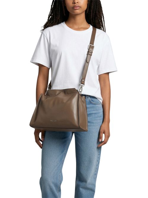 borsa donna trinity media in pelle liscia marrone Orciani | B02231-JUNGLECOCOA