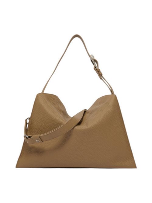 Borsa donna Trinity Soft Midi in pelle martellata biscotto Orciani | B02231-SOFTBISCOTTO