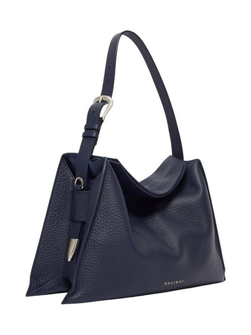 Borsa donna Trinity Soft Midi in pelle martellata blu Orciani | B02231-SOFTNAVY