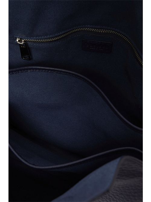 Borsa donna Trinity Soft Midi in pelle martellata blu Orciani | B02231-SOFTNAVY