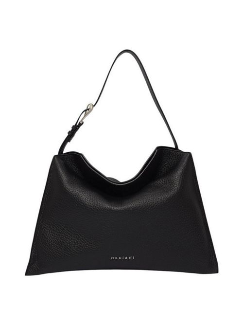 Borsa donna Trinity Soft Midi in pelle martellata nero Orciani | B02231-SOFTNERO