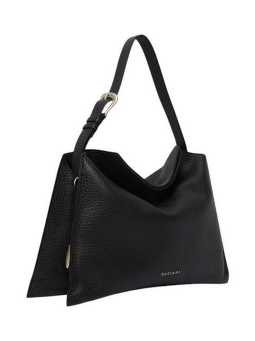 Borsa donna Trinity Soft Midi in pelle martellata nero Orciani | B02231-SOFTNERO