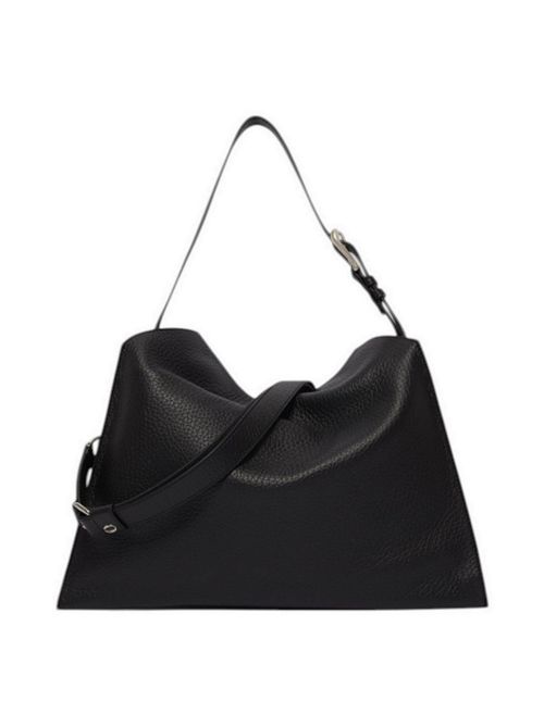 Borsa donna Trinity Soft Midi in pelle martellata nero Orciani | B02231-SOFTNERO