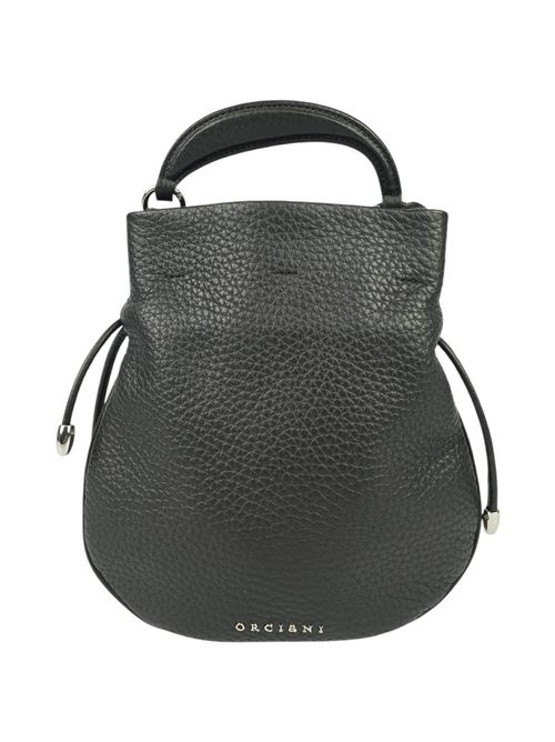 Mini bag donna Juice in pelle martellata nero