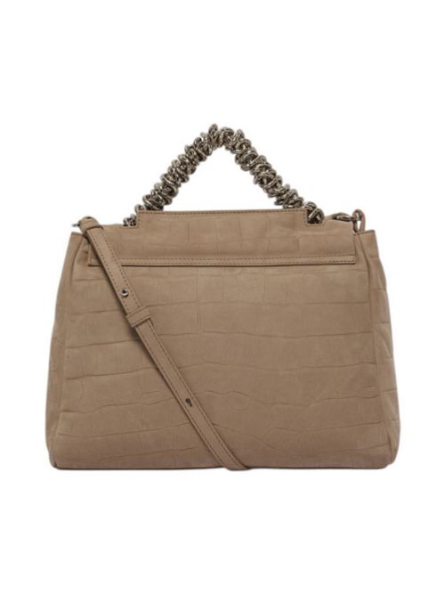 Borsa Sveva Twilight Mid in nabuk stampa cocco biscotto Orciani | BT2006-TWILIGHTBISCOTTO