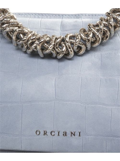 Borsa Sveva Twilight Mid in nabuk stampa cocco azzurro Orciani | BT2006-TWILIGHTCIELO