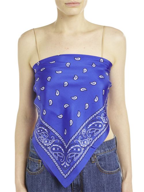 Foulard donna in seta bluette
