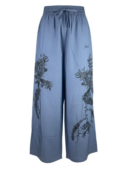 pantalone donna in nylon ricamato blu e nero P.A.R.O.S.H. | D230767R-NIJA26012