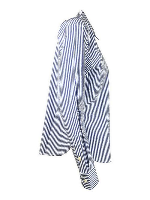 camicia donna righe e strass bianco e azzurro P.A.R.O.S.H. | D380646-CASHINE883