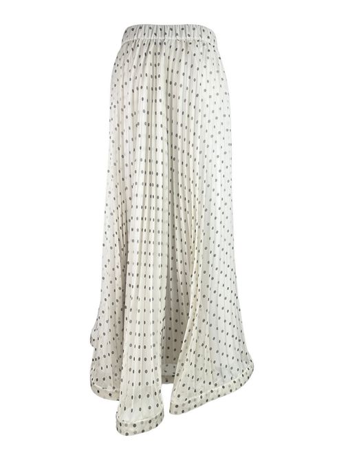 gonna donna in chiffon a pois avorio e marrone P.A.R.O.S.H. | D621198-PALLINA802