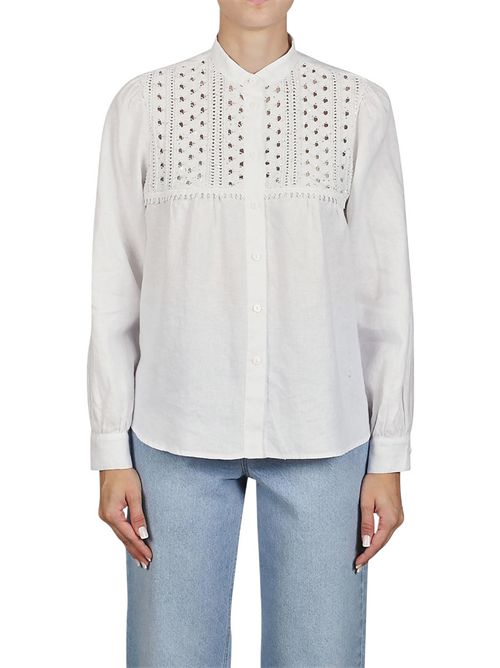 camicia donna con trafori bianca Purotatto | 5118479