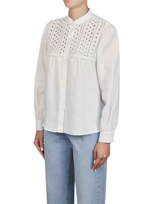 camicia donna con trafori bianca Purotatto | 5118479