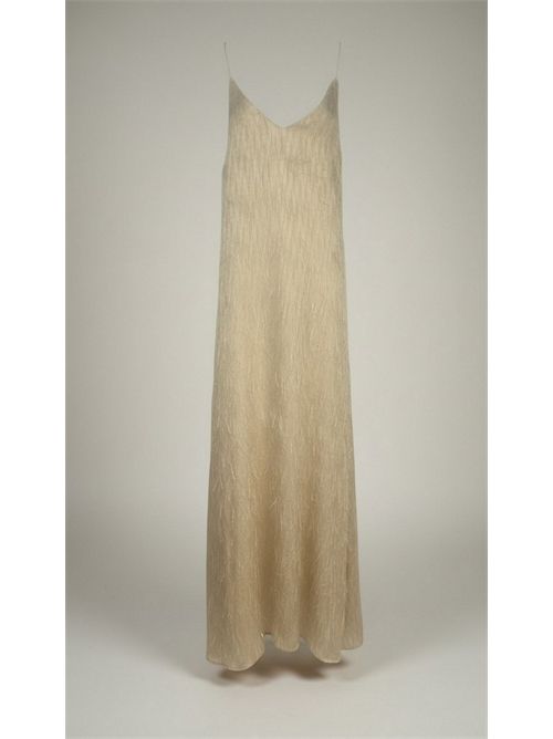 abito donna con piume beige Rame | NSABI30-TPO0591SAND