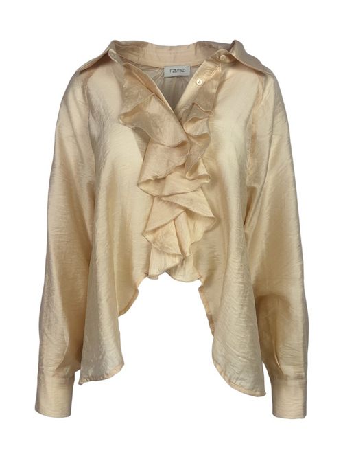 camicia donna con ruches rosa Rame | NSCAM08-TVI0426SKIN