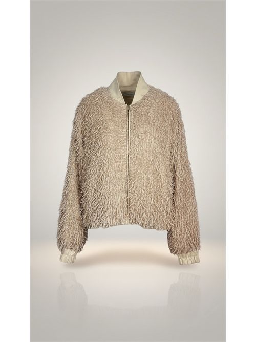bomber donna con piume rosa Rame | NSCAP07-TPO0506BLUSH