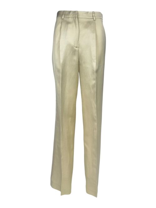 pantalone donna con pinces avorio Rame | NSPAN21-TVI0422ICE