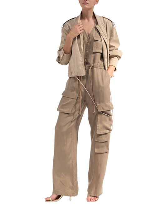 tuta donna in cupro salvia Rame | NSTUT02-7VI0392OIL