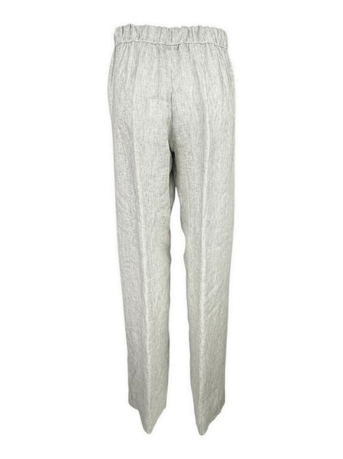 pantalone donna a righe bianco e verde Whyci | 1083048