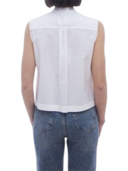 camicia donna senza maniche bianco Xacus | CORA-15112101
