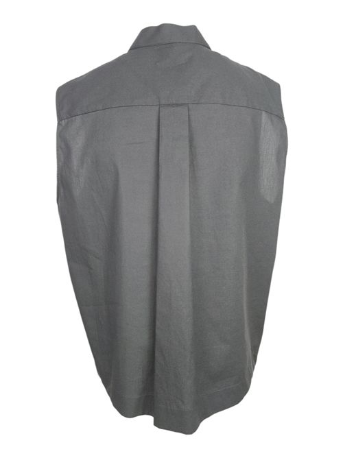 camicia donna senza maniche pieghe nero Xacus | CORA-15112998