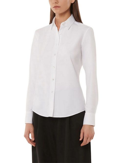camicia donna in tessuto active bianco