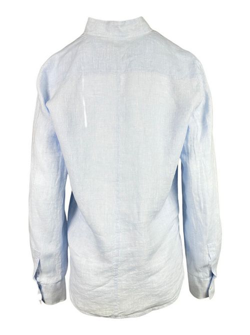 camicia donna lino collo in piedi azzurro Xacus | SASHA-15297770