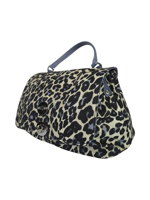 borsa donna postina small in nylon maculato azzurro e beige Zanellato | 068010S-2010000Z0006