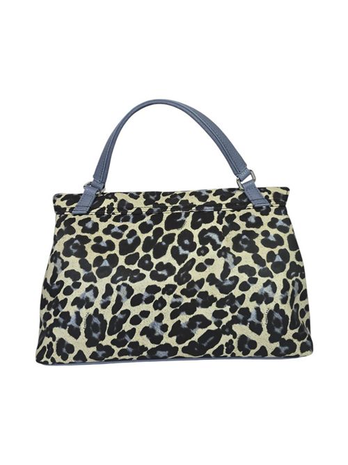 borsa donna postina small in nylon maculato azzurro e beige Zanellato | 068010S-2010000Z0006