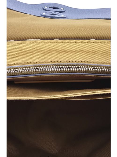 borsa donna postina small in nylon maculato azzurro e beige Zanellato | 068010S-2010000Z0006