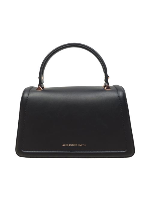 borsa donna elisabeth medium in ecopelle liscia nero Alexander
